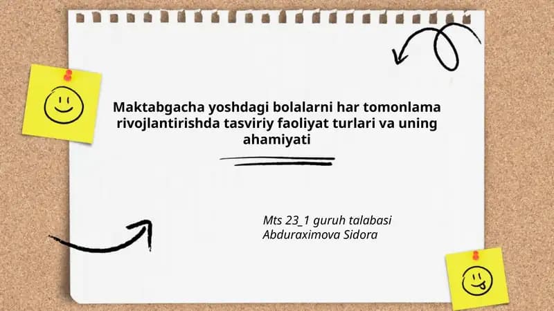 Tasviriy faoliyat turlari va ahamiyati