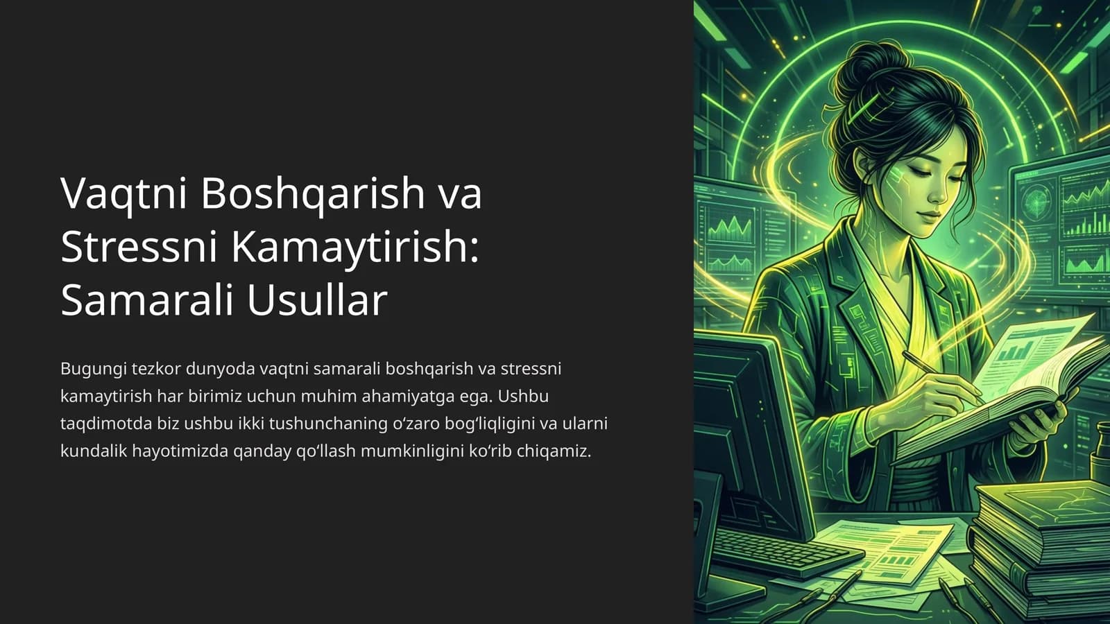 Vaqtni Boshqarish va Stressni Kamaytirish: Samarali Usullar