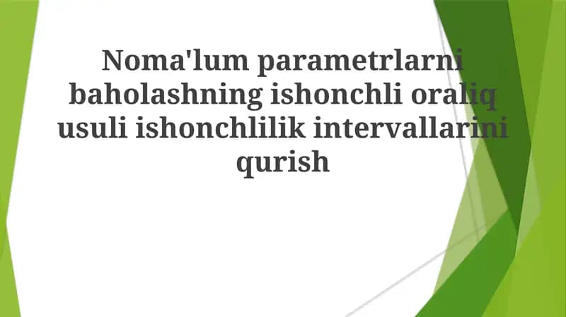Ishonch Oralig'ini Talqinlash va Qo'llash