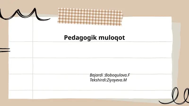 Pedagogik muloqot