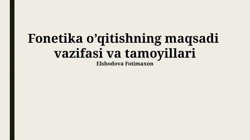 Fonetika ta'limi