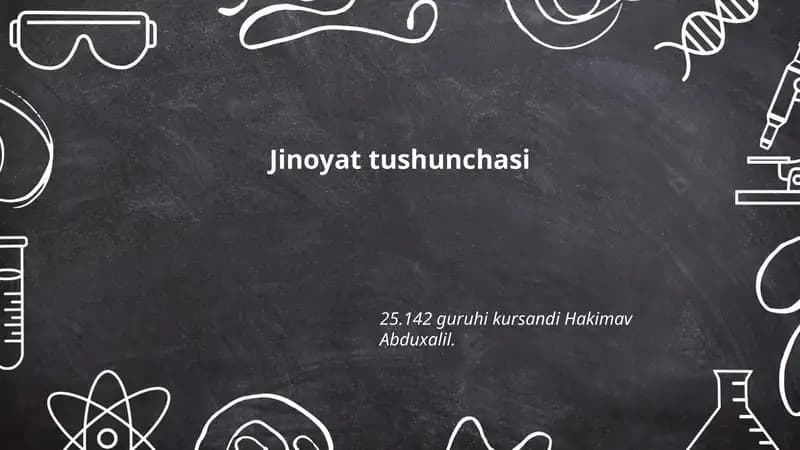 Jinoyat tushunchasi