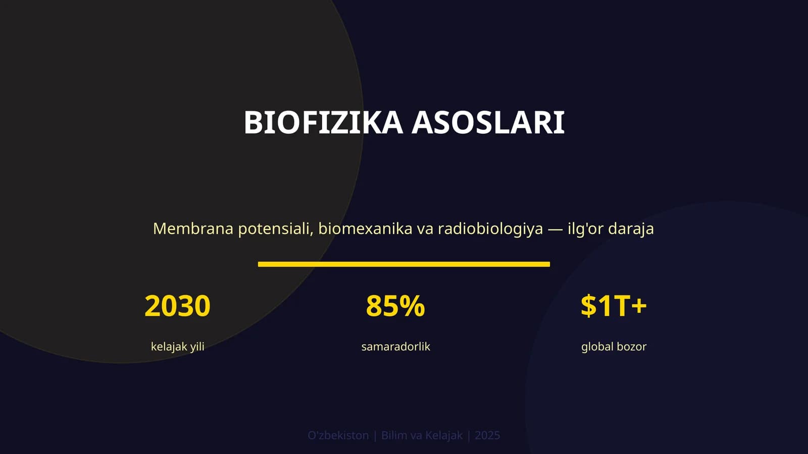 BIOFIZIKA ASOSLARI