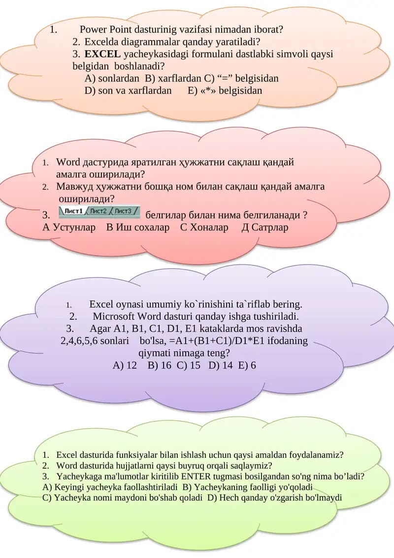 Excel dasturi
