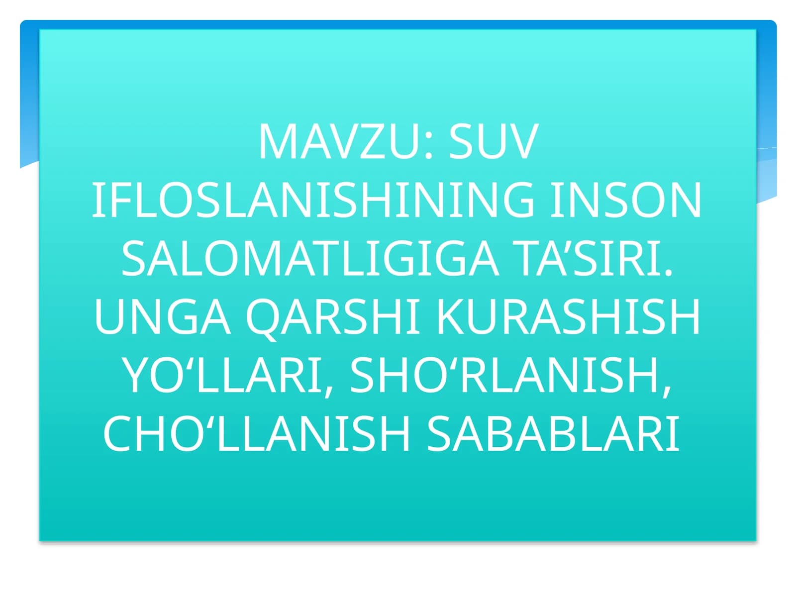 SUV IFLOSLANISHINING INSON SALOMATLIGIGA TA’SIRI