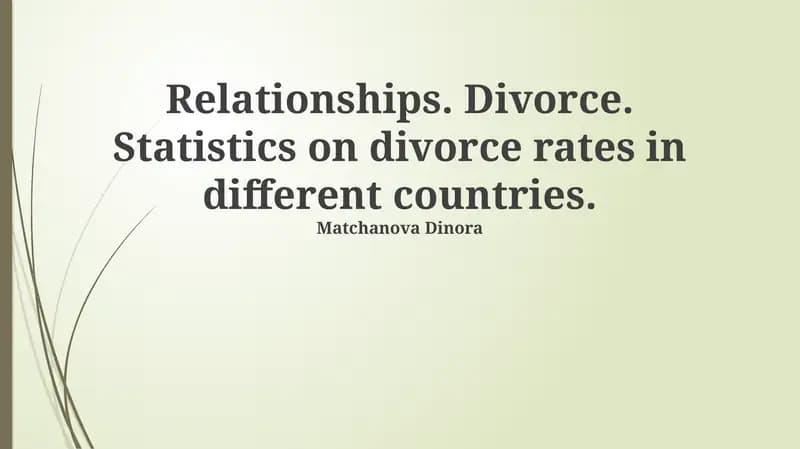 Global Divorce Trends: A Statistical Overview