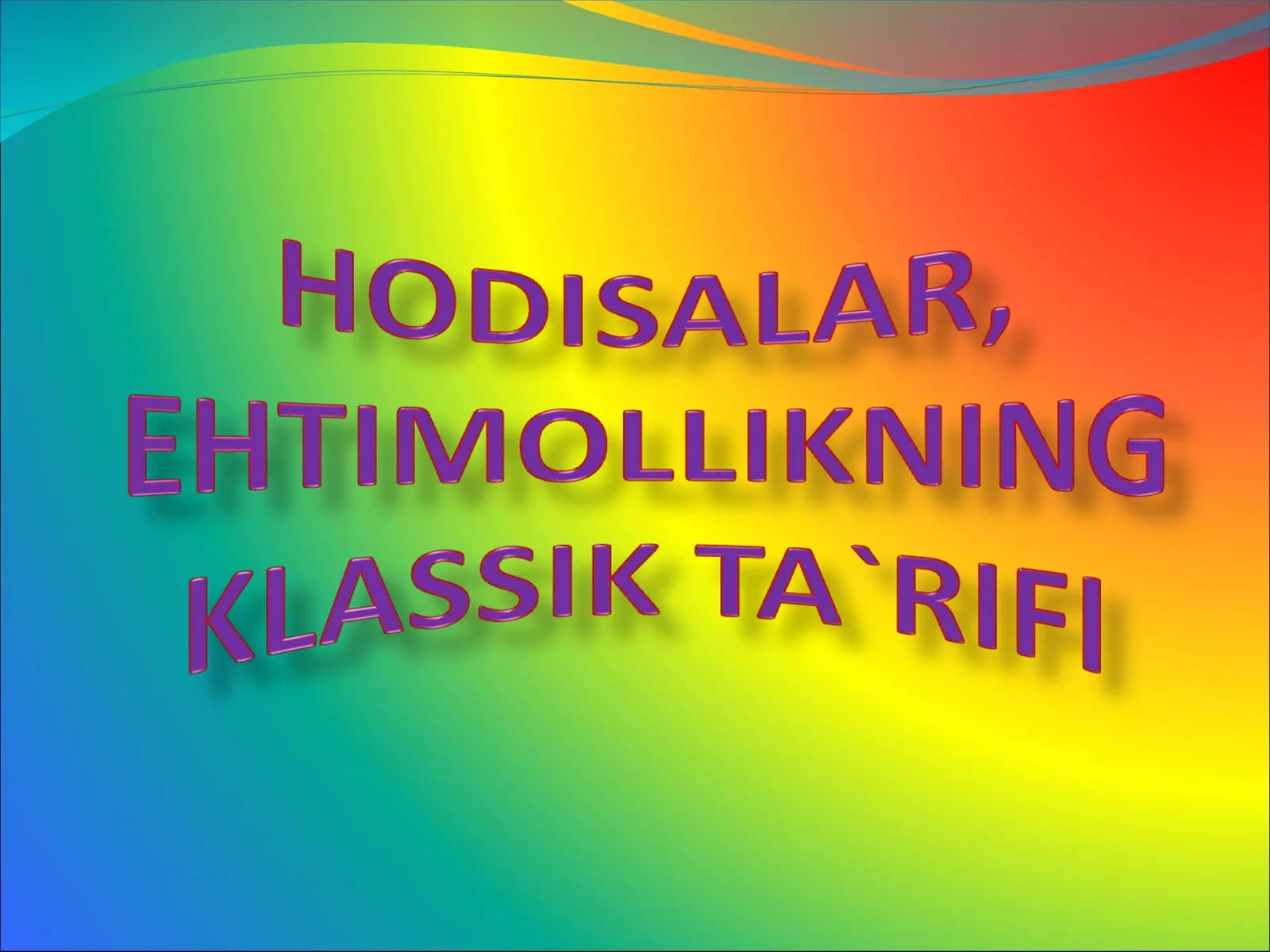 Ehtimollar nazariyasi