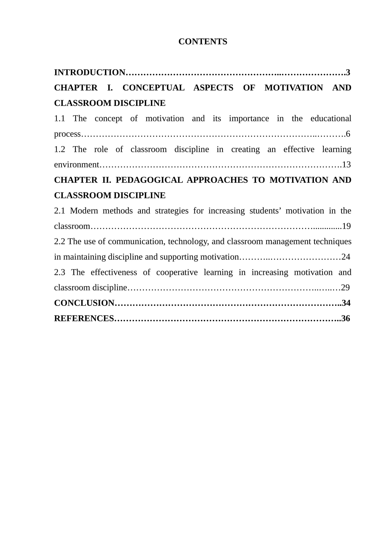 Motivation and classroom discipline