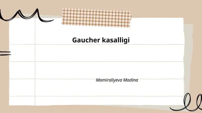 Gaucher kasalligi