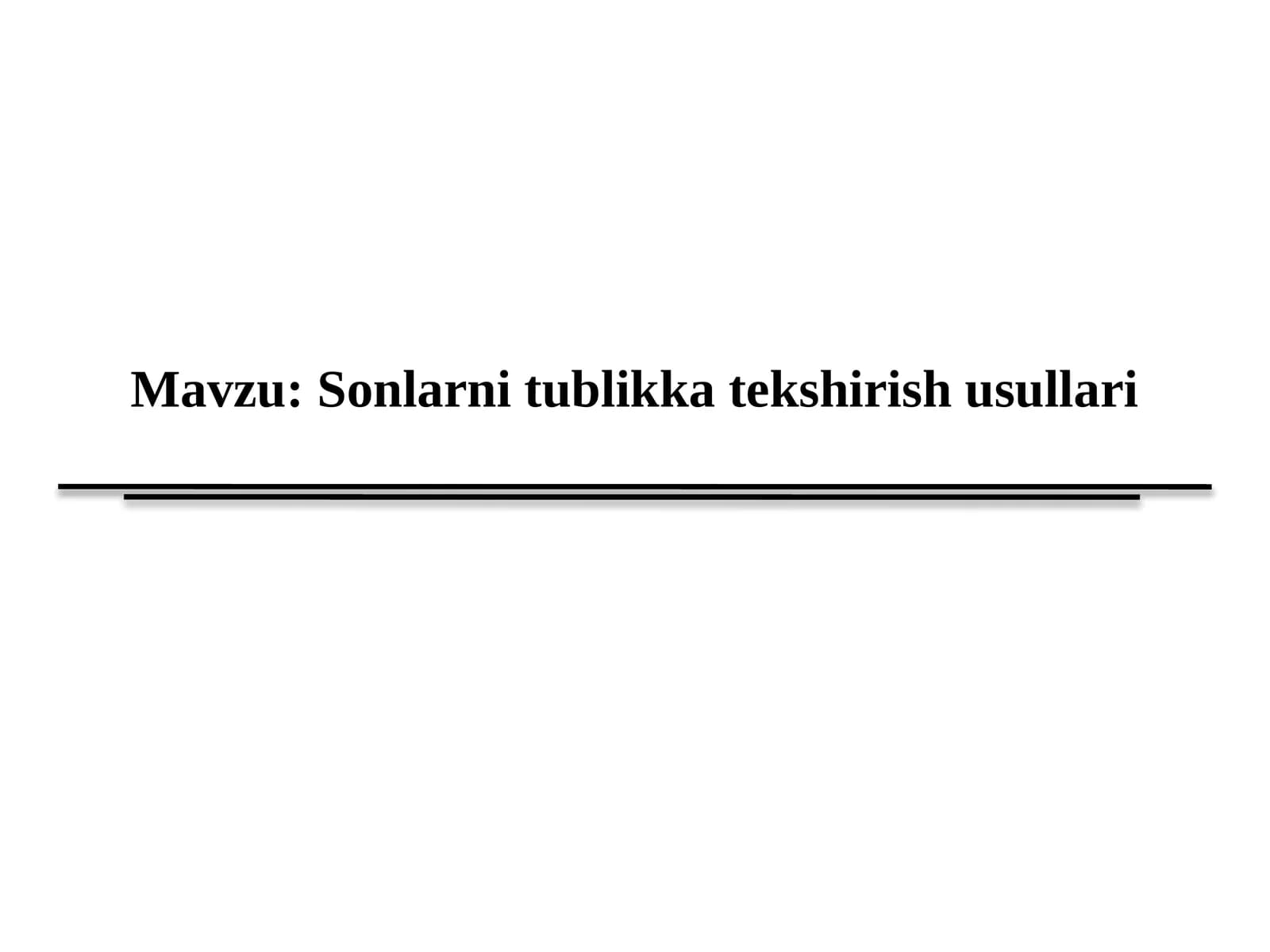 Sonlarnitublikkatekshirishusullari