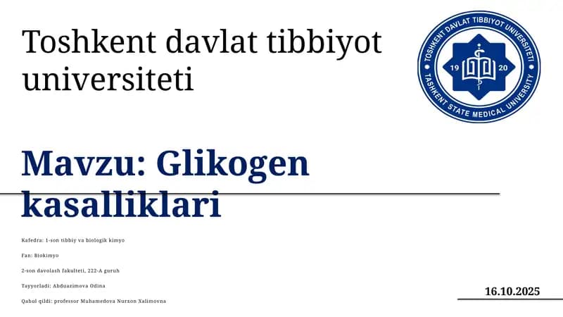 Glikogen kasalliklari