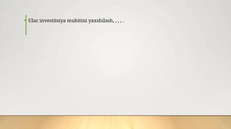 Xorijiy investitsiyalarni rag‘batlantirish