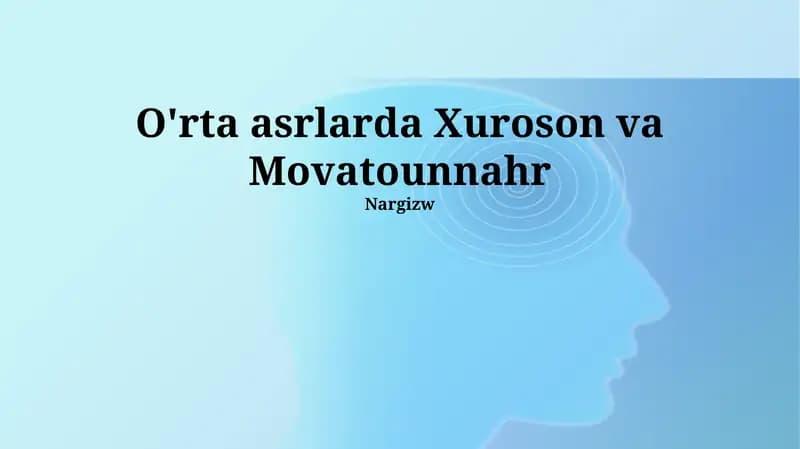 Xorazm va Movarounnahrning geografiyasi va siyosiy tarixi