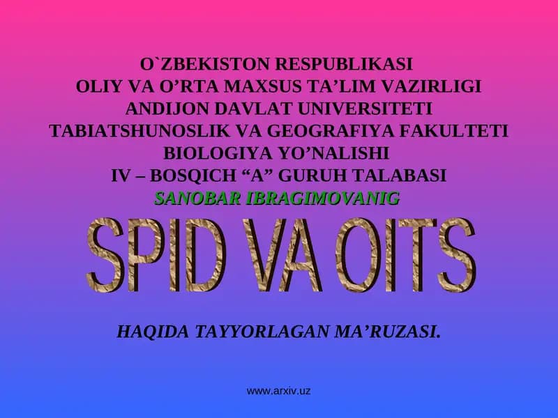 Spid va Oits
