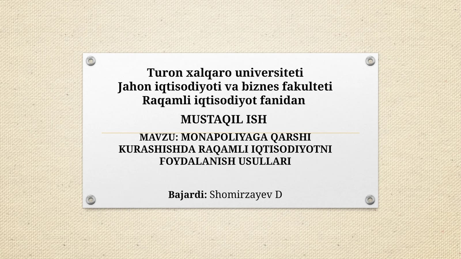 Raqamli iqtisodiyotni foydalanish usullari