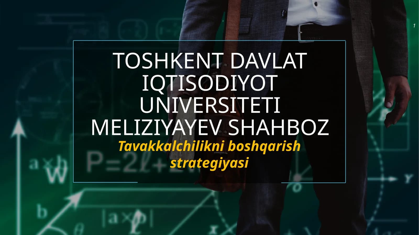 Tavakkalchilikni boshqarish strategiyasi