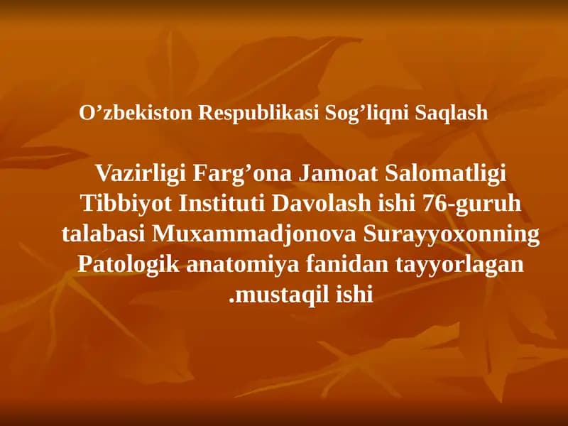 O’t toshi kasalliklari