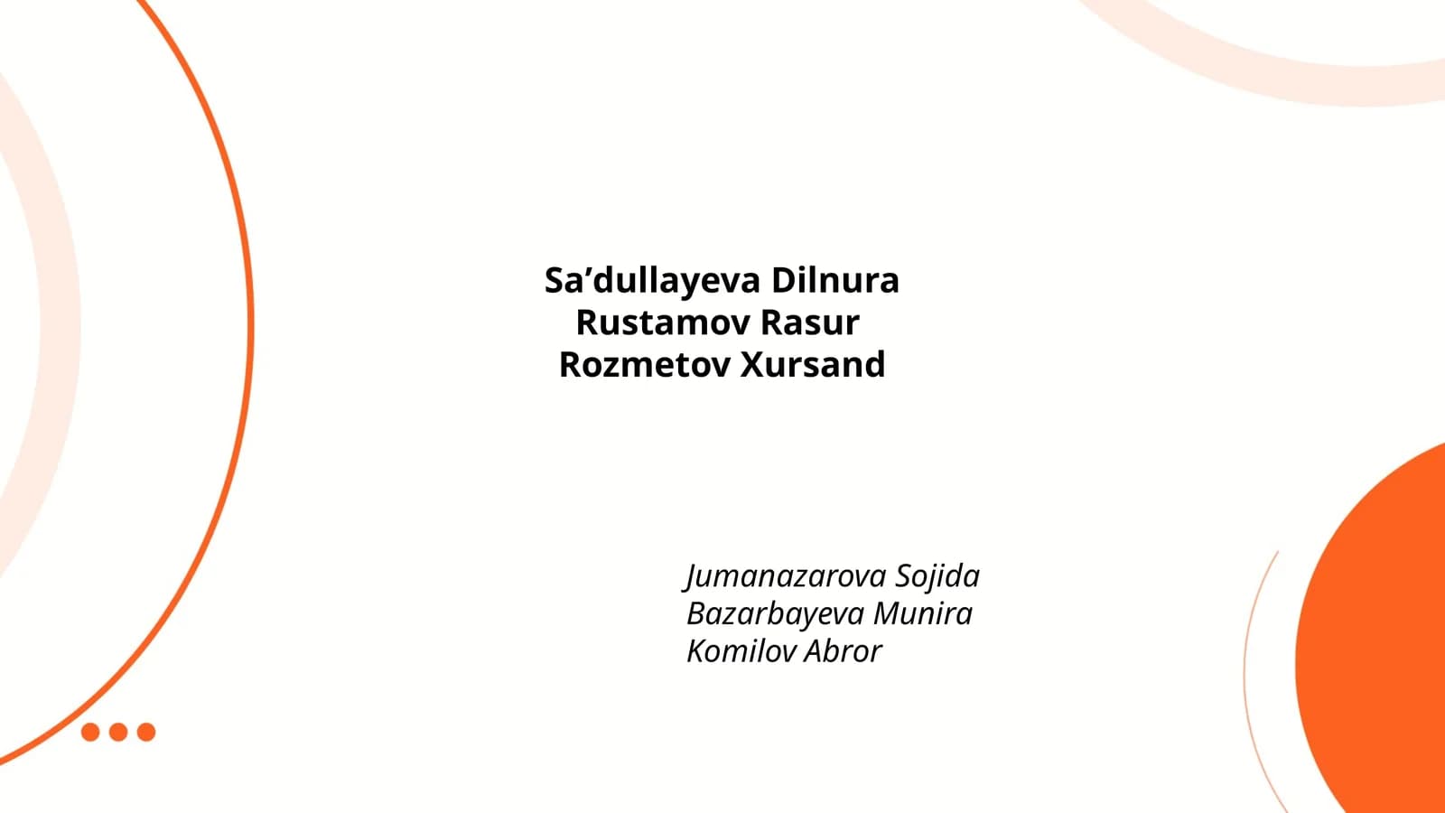 Saʼdullayeva Dilnura