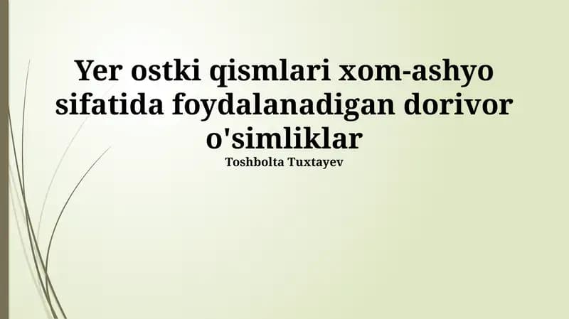 O'simlik chiqindilaridan olingan efir moylari