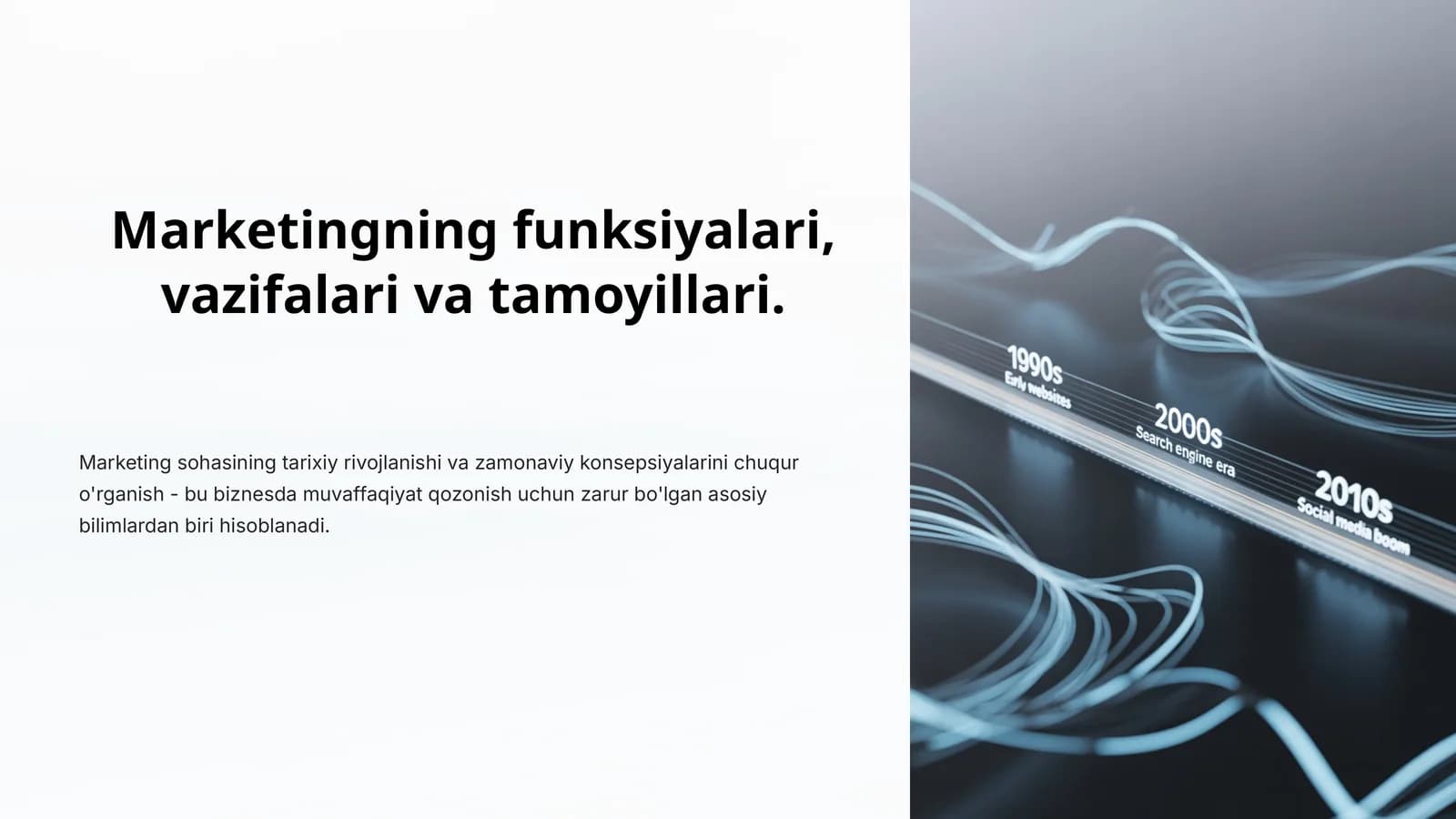 Marketingning funksiyalari, vazifalari va tamoyillari