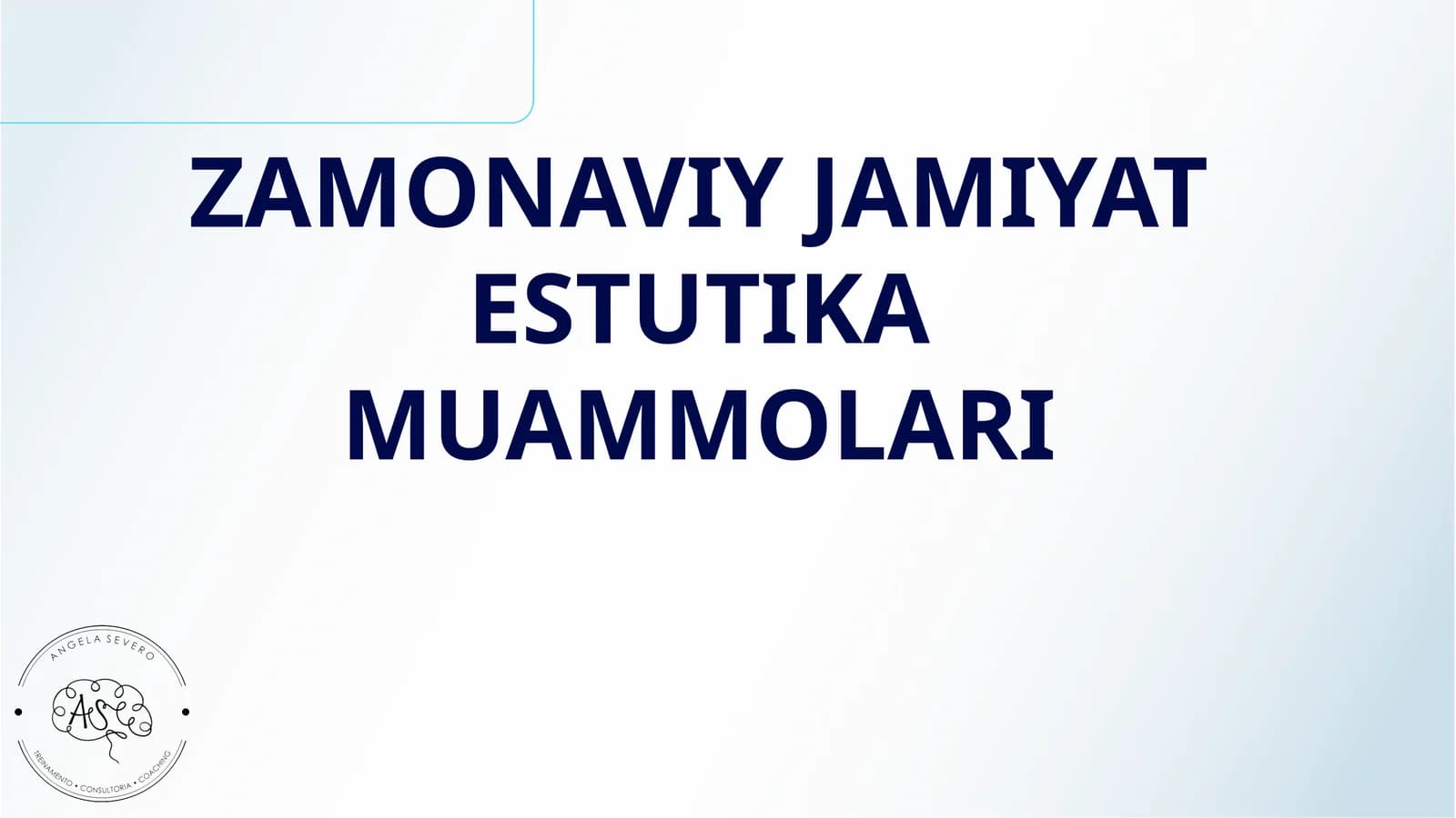 ZAMONAVIY JAMIYAT ESTUTIKA MUAMMOLARI