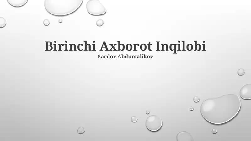 Birinchi Axborot Inqilobi