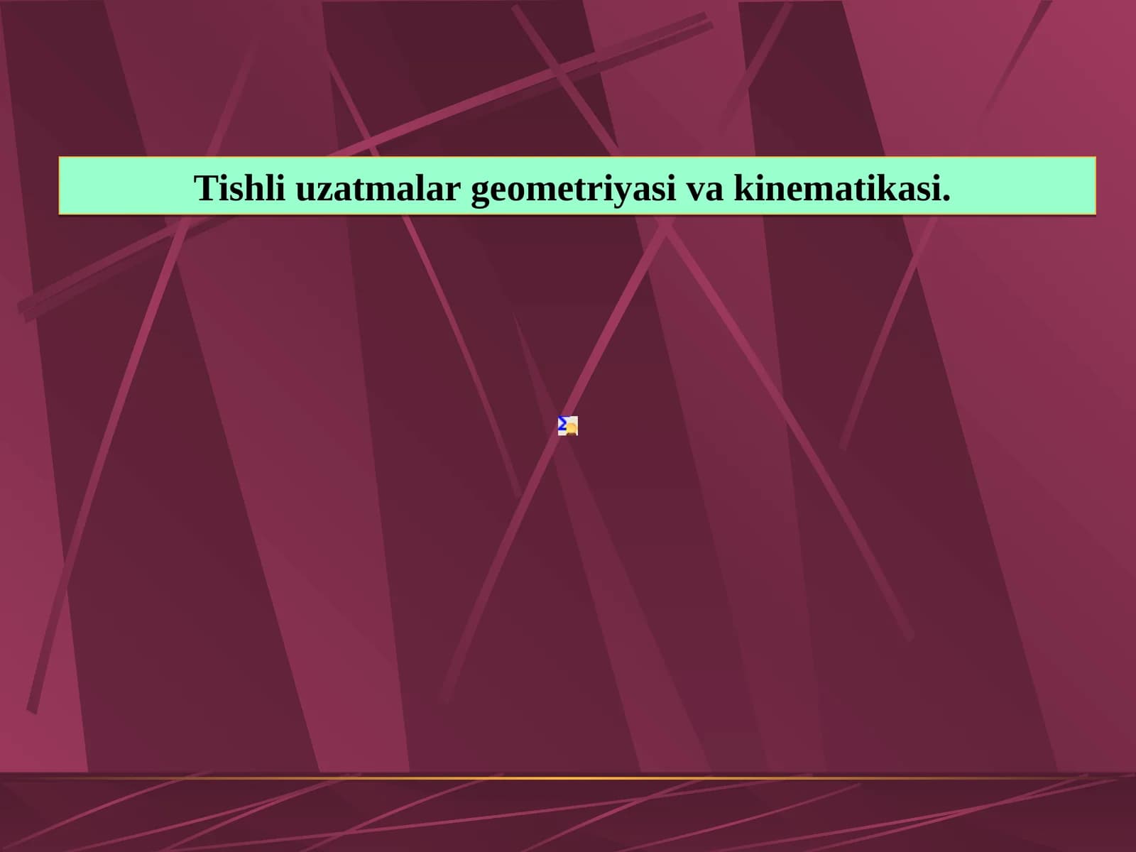 Tishli uzatmalar geometriyasi va kinematikasi