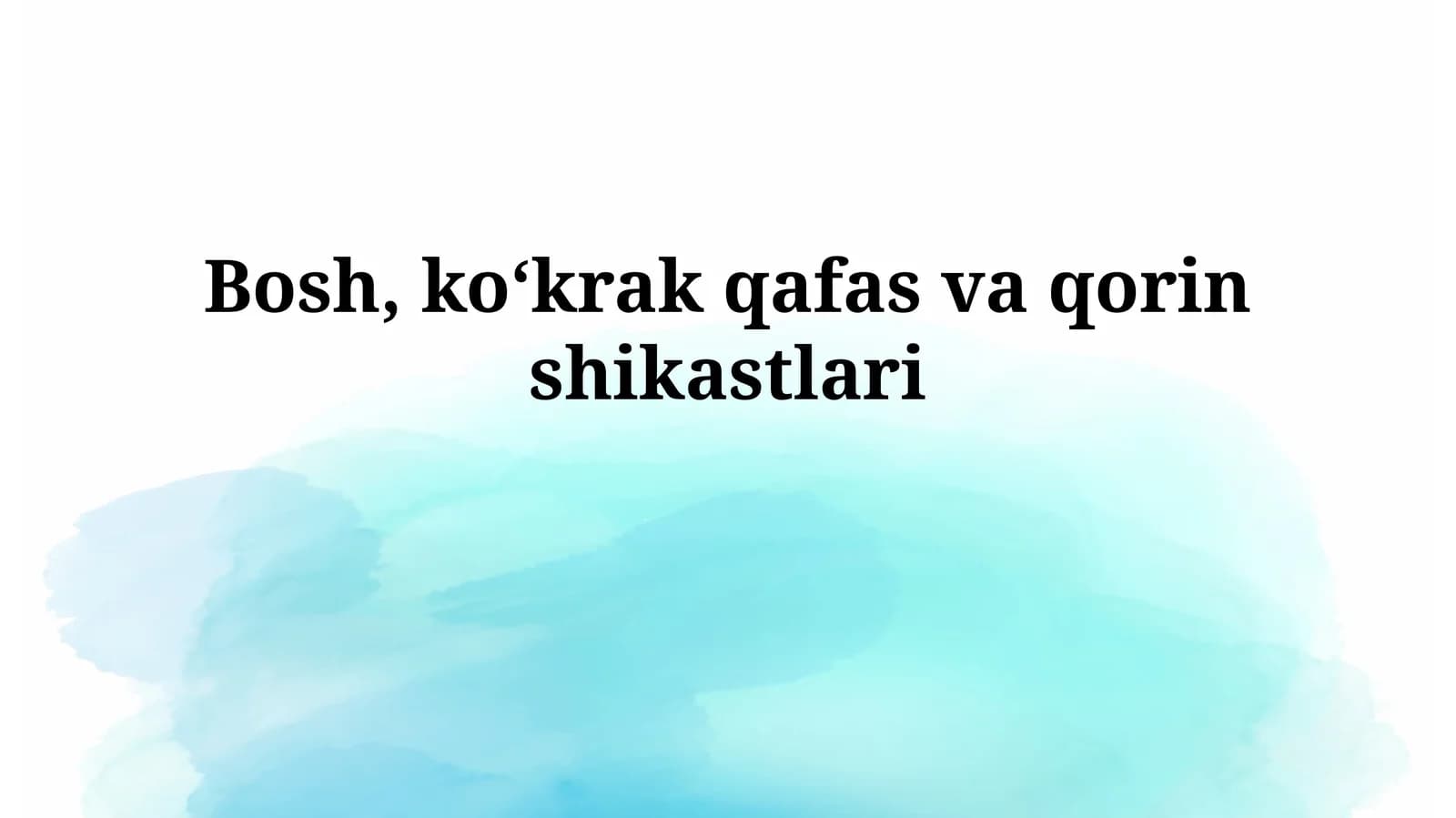 Bosh, ko'krak qafas vaqorinshikastlari