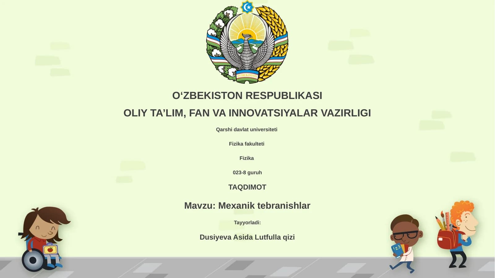 Mexanik tebranishlar