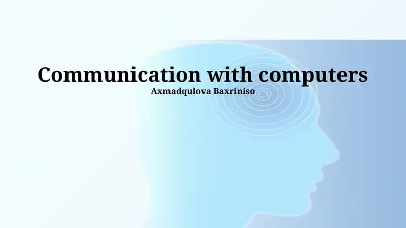 Communication with computers