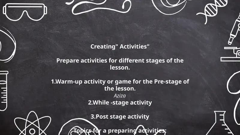 Creating" Activities"