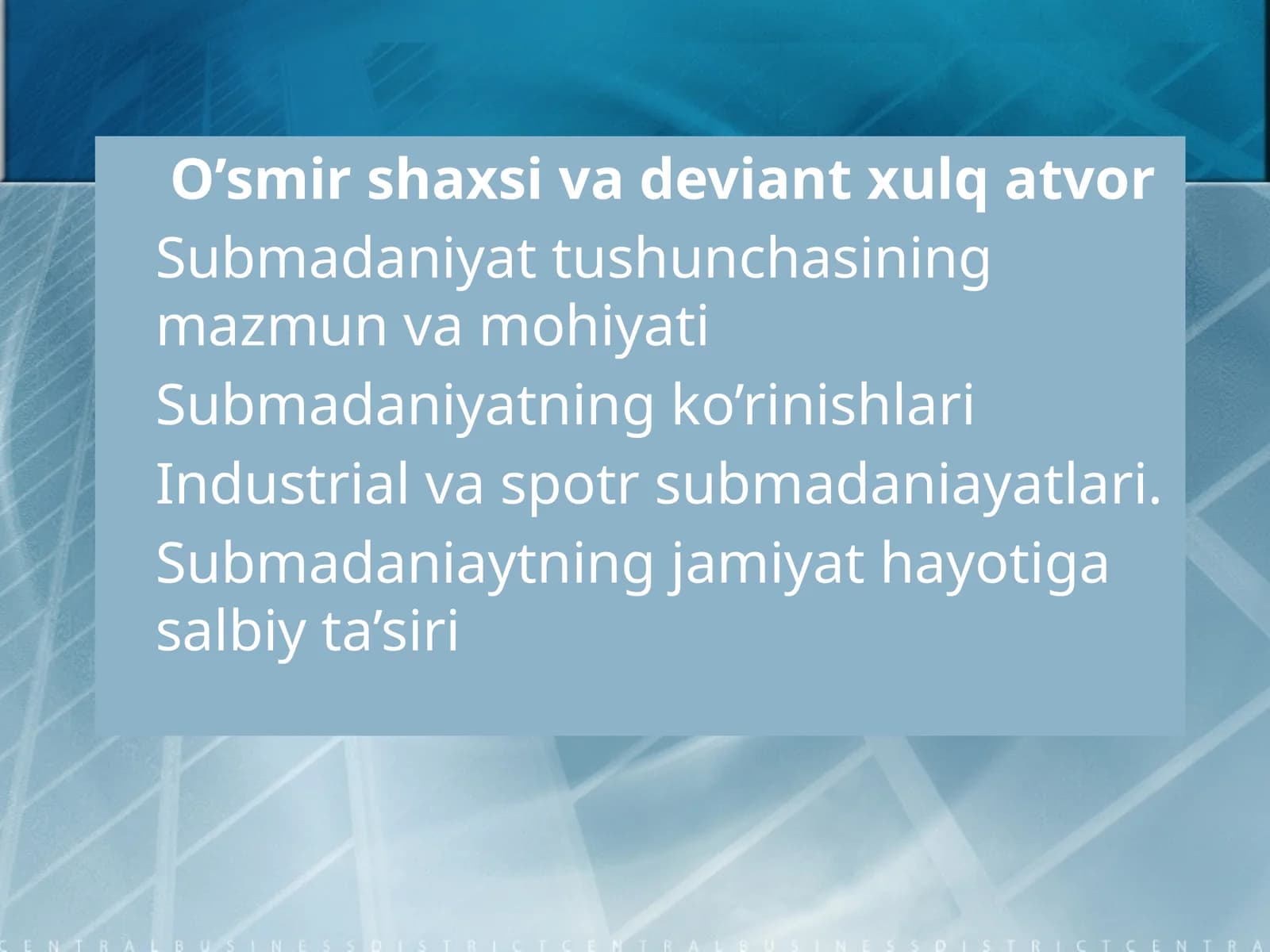 Submadaniyattushunchasiningmazmunvamohiyati