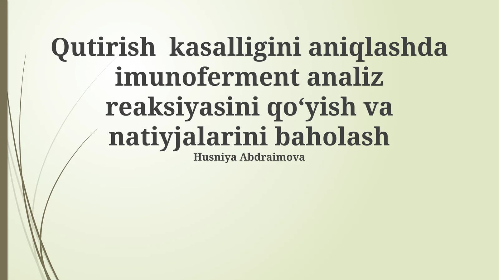 Quturish Diagnostikasi