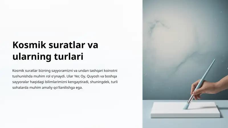 Kosmik suratlar va ularning turlari