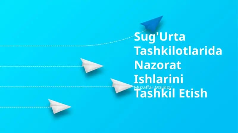 Sug'Urta Tashkilotlarida Nazorat Ishlarini Tashkil Etish