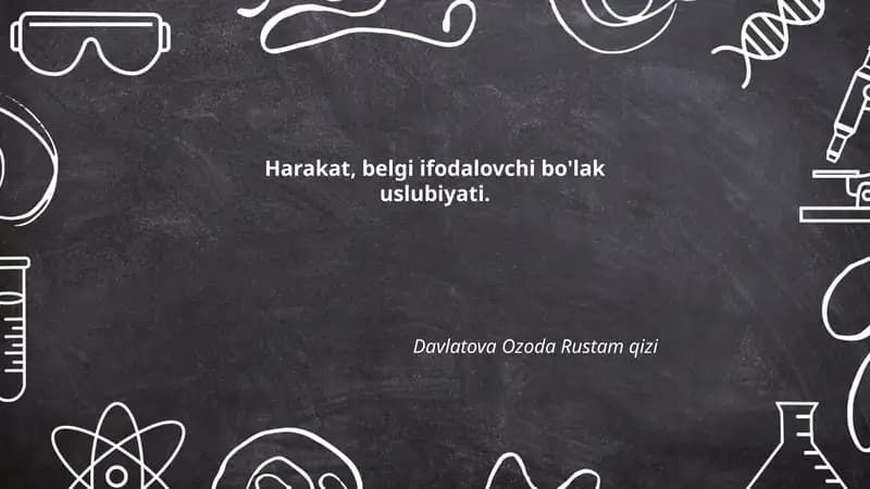 Harakat va belgi ifodalovchi bo'lak uslubiyati