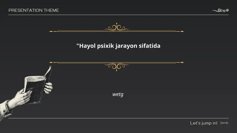Hayol psixik jarayon sifatida