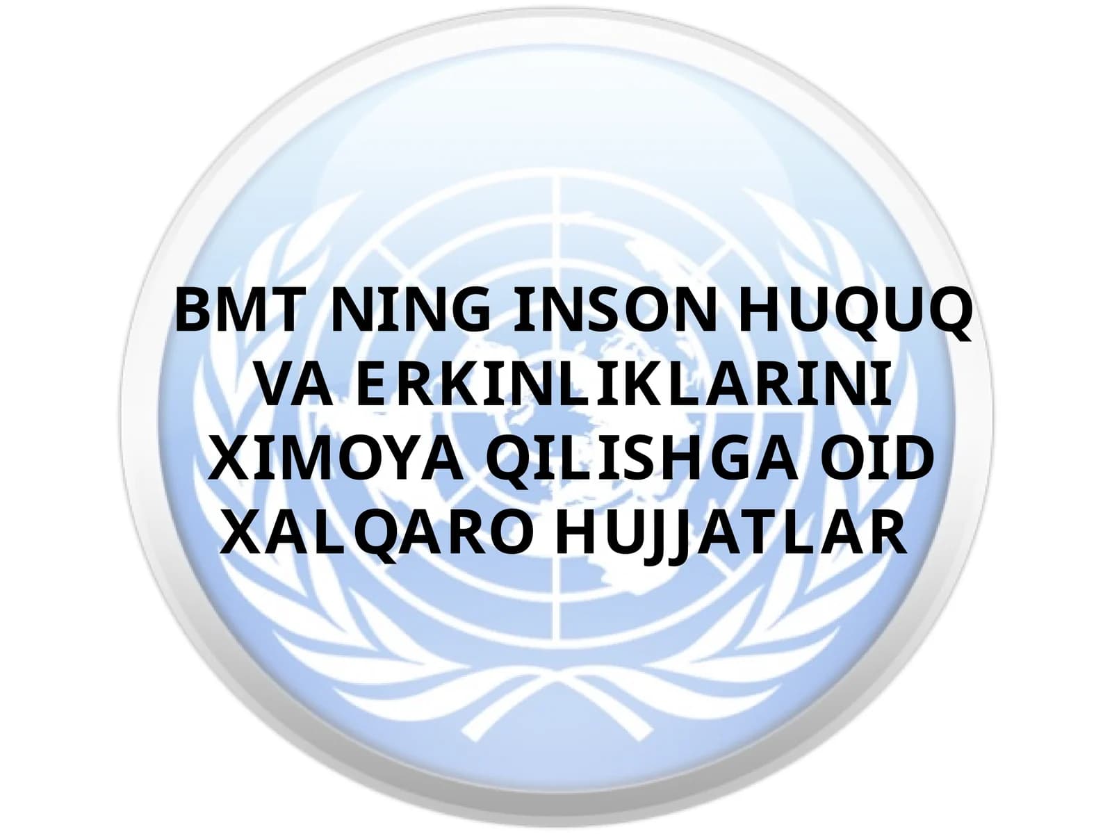 BMT NING INSON HUQUQ VA ERKINLIKLARINI XIMOYA QILISHGA OID XALQARO HUJJATLAR