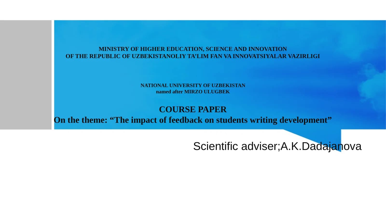 The impact of feedback on students writing development