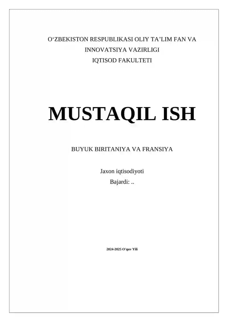 Buyuk Britaniya va Frantsiya Munosabatlari