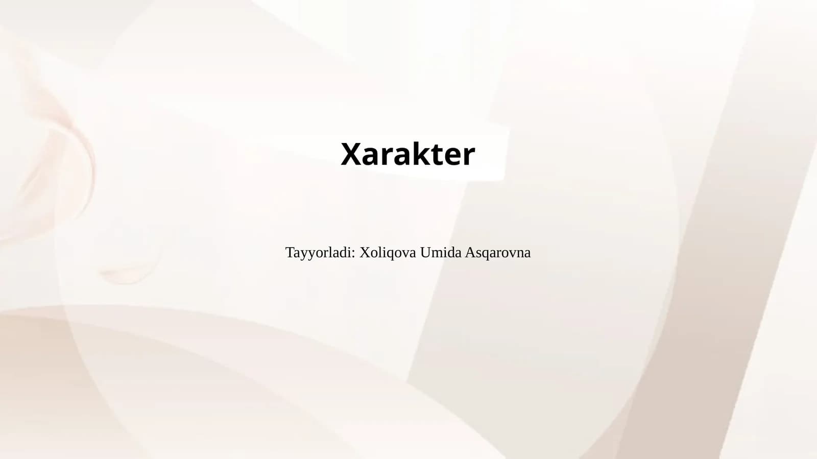 Xarakter