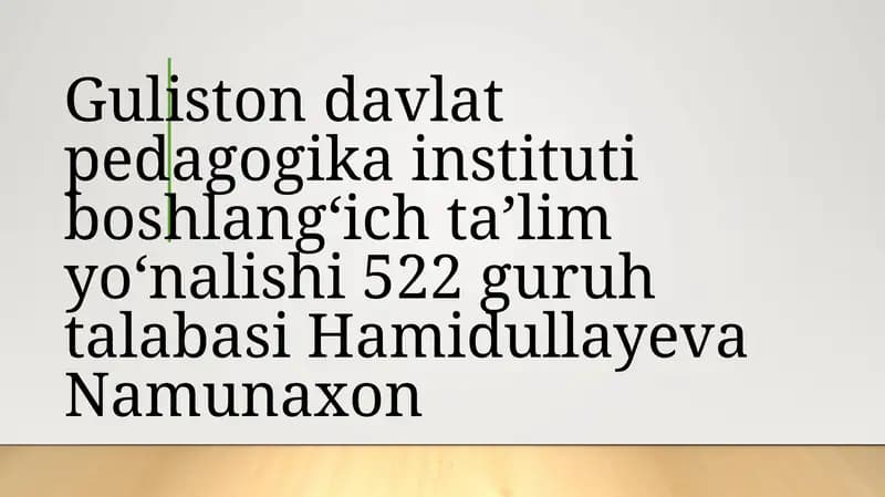 Pedagogik mahorat fani haqida tushuncha, fanning asosiy vazifalari hamda tarkibiy qismlari