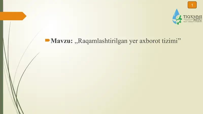 Raqamlashtirilgan yer axborot tizimi