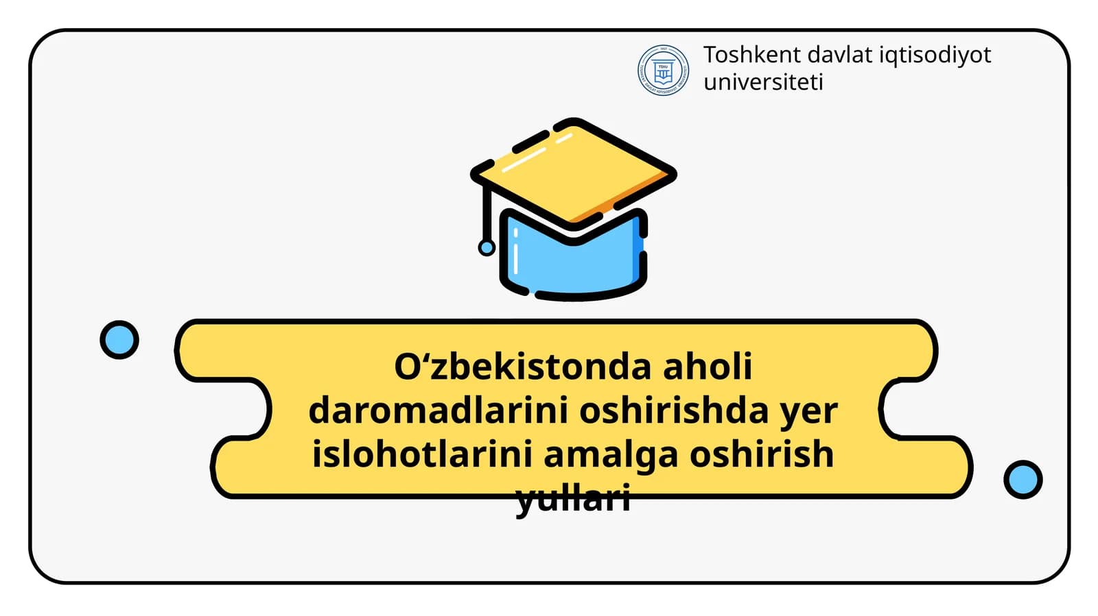 Oʻzbekistonda aholi daromadlarini oshirishda yer islohotlarini amalga oshirish yullari.Maqolalar tah