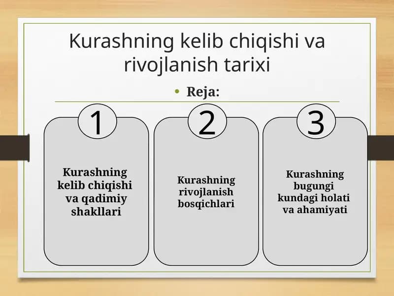 Kurashning kelib chiqishi va qadimiy shakllari