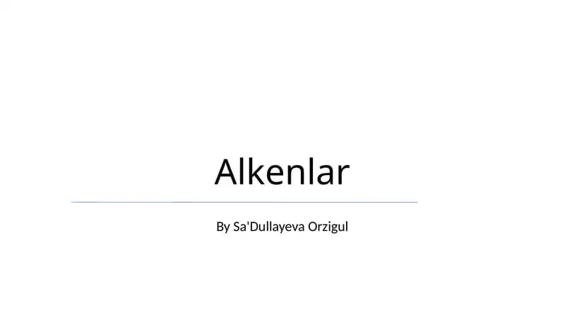 Alkenlar