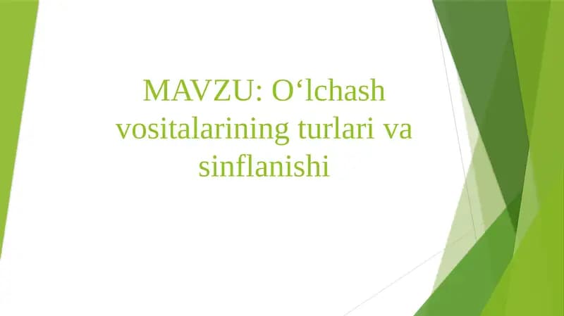 O‘lchash vositalari