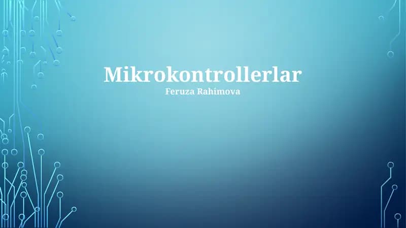 Mikrokontrollerlar