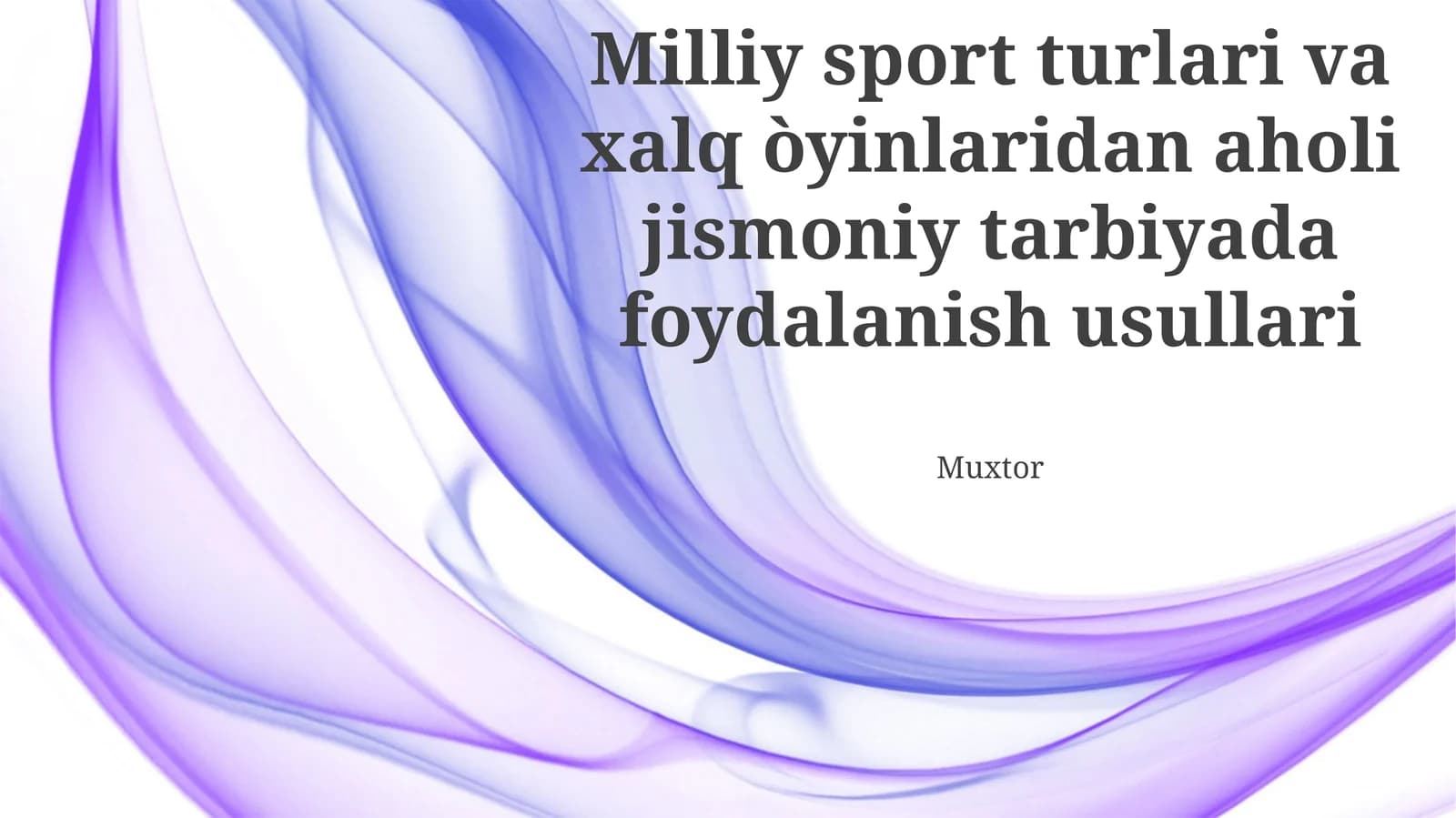 Jismoniy tarbiya darslarida milliy sport turlaridan foydalanish metodlari