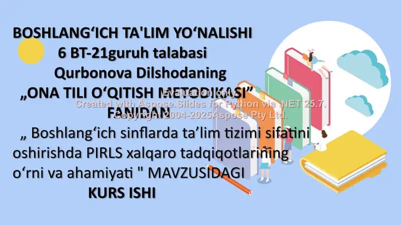 "ONA TILI OʻQITISH METODIKASI"